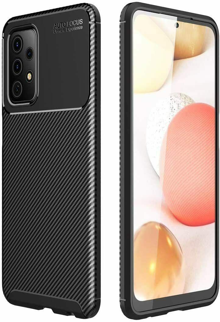 Samsung Galaxy A52 Case Carbon Gel Cover Ultra Slim Shockproof