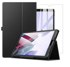 Samsung Galaxy Tab A7 Lite Case Leather Folio Stand Cover & Glass Protector