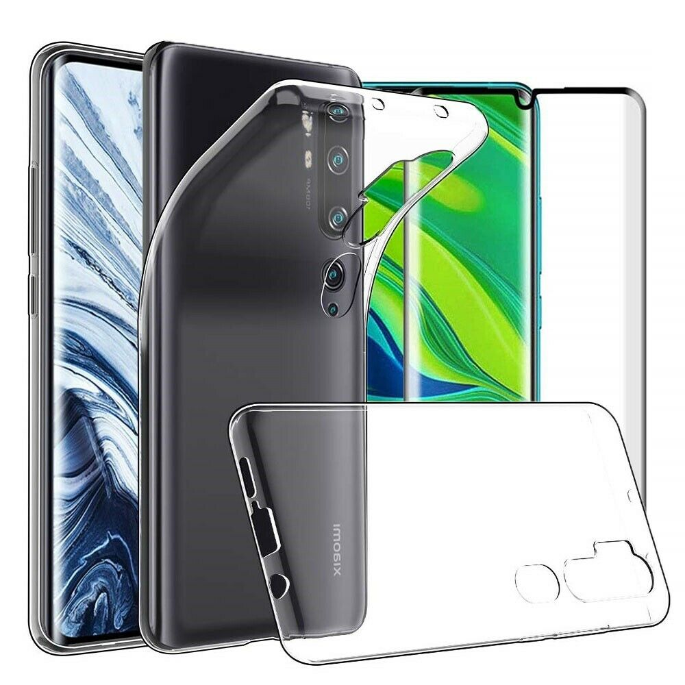 Xiaomi Mi Note 10/Note 10 Pro Case Gel Cover & Full Glass Screen Protector