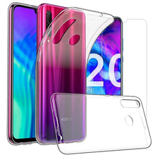 Honor 20 lite Case Clear Slim Gel Cover & Glass Screen Protector