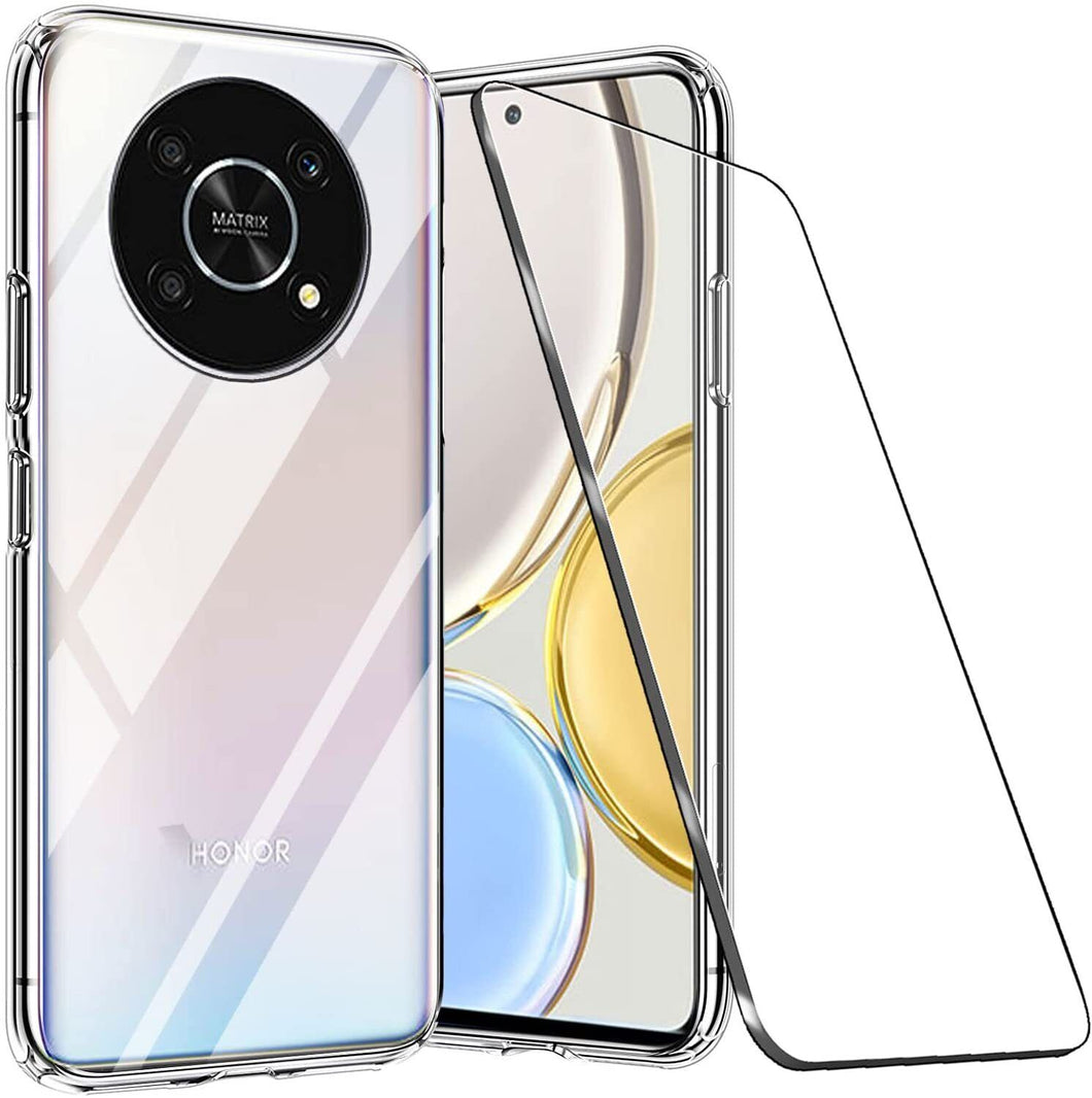 Honor Magic 4 Lite 5G Case Clear Slim Gel Cover & Glass Screen Protector
