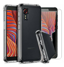 Samsung Galaxy Xcover 5 Case Clear Slim Gel Cover & Glass Screen Protector