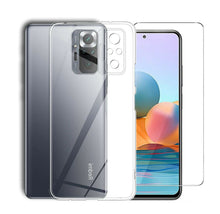 Xiaomi Redmi Note 10 Pro Max Case Clear Gel Cover & Glass Screen Protector