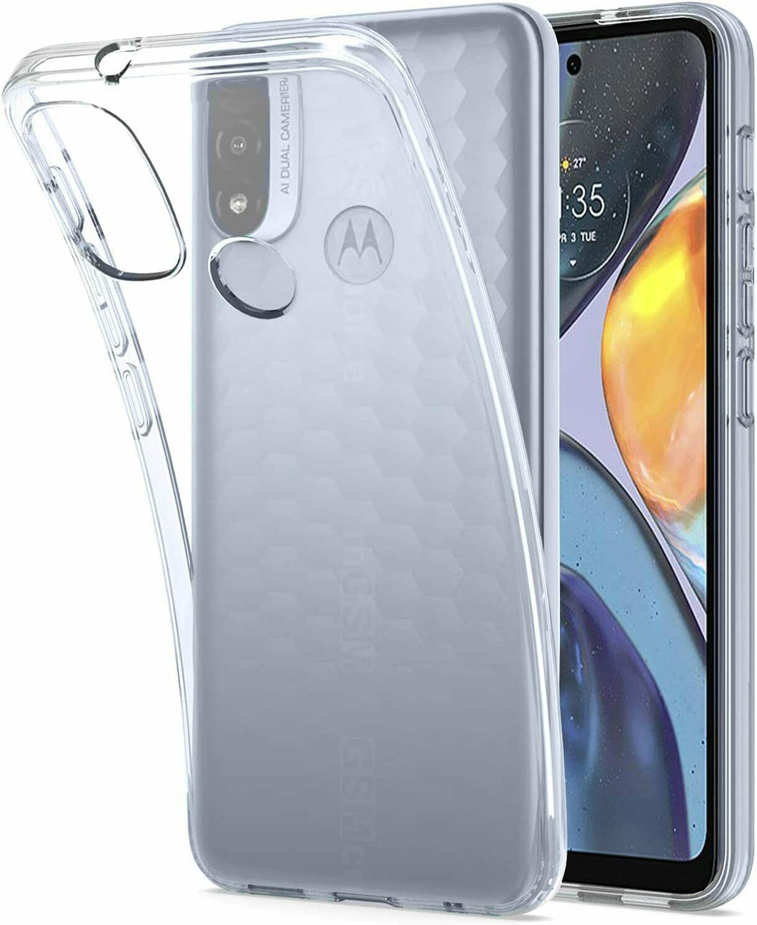 Motorola Moto G22 Case Clear Silicone Ultra Slim Gel Cover
