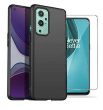 OnePlus 9 Case Slim Silicone Cover & Glass Screen Protector