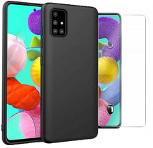 Samsung Galaxy A51 Case Slim Silicone Cover & Glass Screen Protector