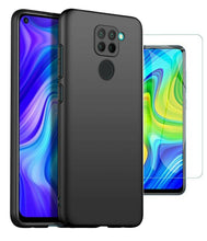 Xiaomi Redmi Note 9 Case Slim Silicone Cover & Glass Screen Protector