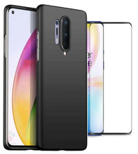 OnePlus 8 Pro / 5G Case Slim Hard Cover Matte & Full Glass Protector