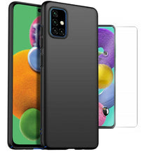 Samsung Galaxy A51 Case Slim Hard Back Cover & Glass Screen Protector