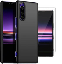 Sony Xperia 5 II Case Slim Hard Cover & Glass Screen Protector