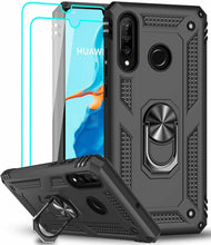 Huawei P30 lite New Edition Case Kickstand Cover & Glass Screen Protector