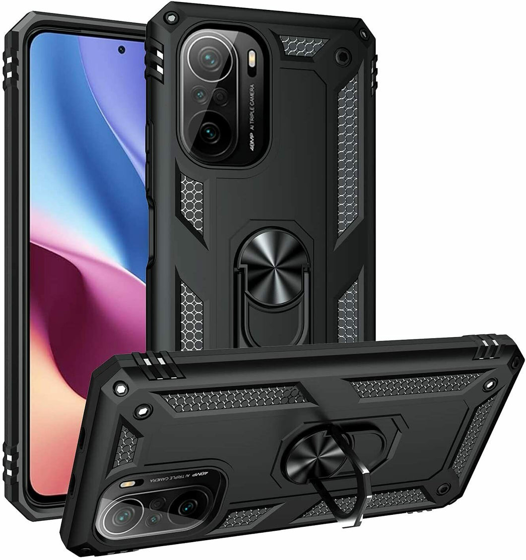 Xiaomi Poco F3 Case Kickstand Shockproof Ring Cover