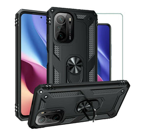 Xiaomi Mi 11i Case Kickstand Cover & Glass Screen Protector