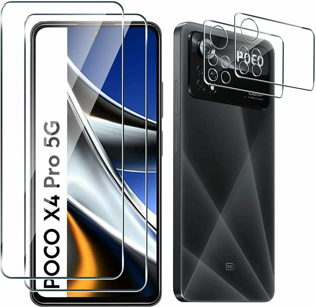 Xiaomi Poco X4 Pro 5G Tempered Glass Screen Protector & Camera lens Glass