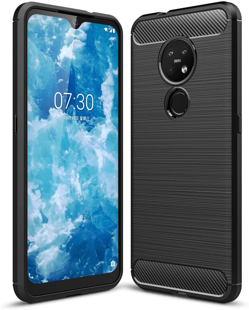 Nokia 6.2 Case Carbon Fibre Black