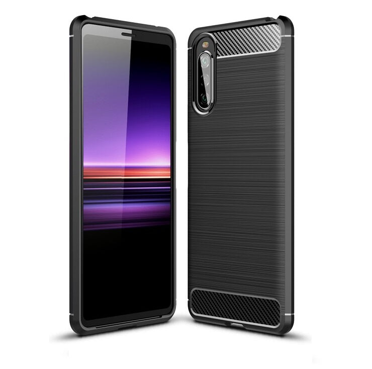 Sony Xperia 10 II Case Carbon Fibre Black