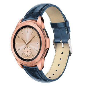 Samsung Galaxy Watch 42mm Crocodile Leather Watch Band Strap - YourGadget 