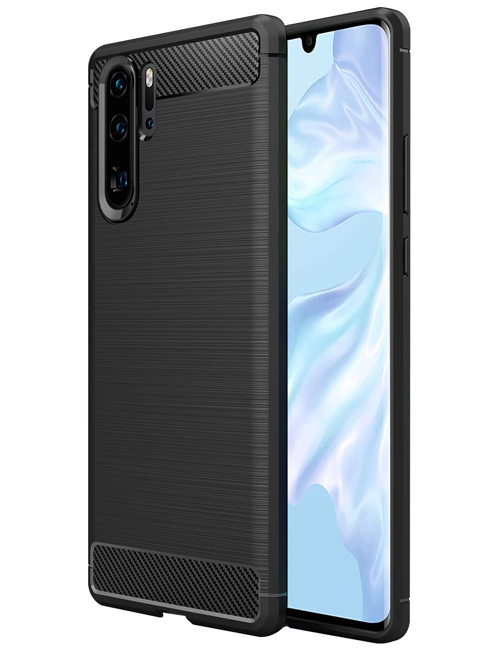 Huawei P30 Pro Case Carbon Fibre Black - YourGadget 