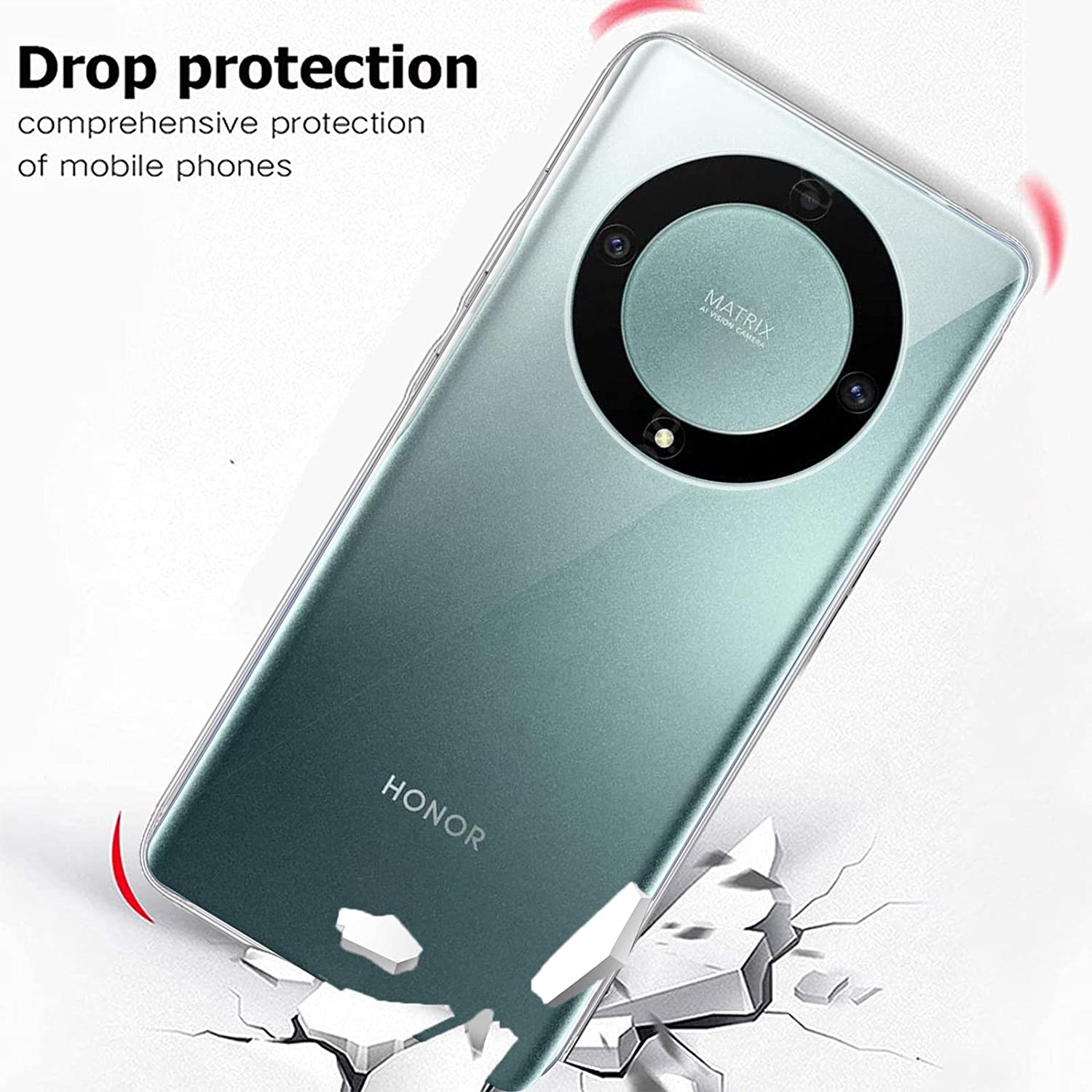 Honor Magic 5 Lite Case Clear Phone Cover & Screen Protector