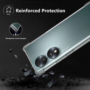 Honor 70 Case Clear Silicone Shockproof Gel Phone Cover