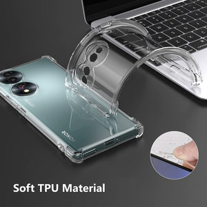 Honor 70 Case Clear Silicone Shockproof Gel Phone Cover