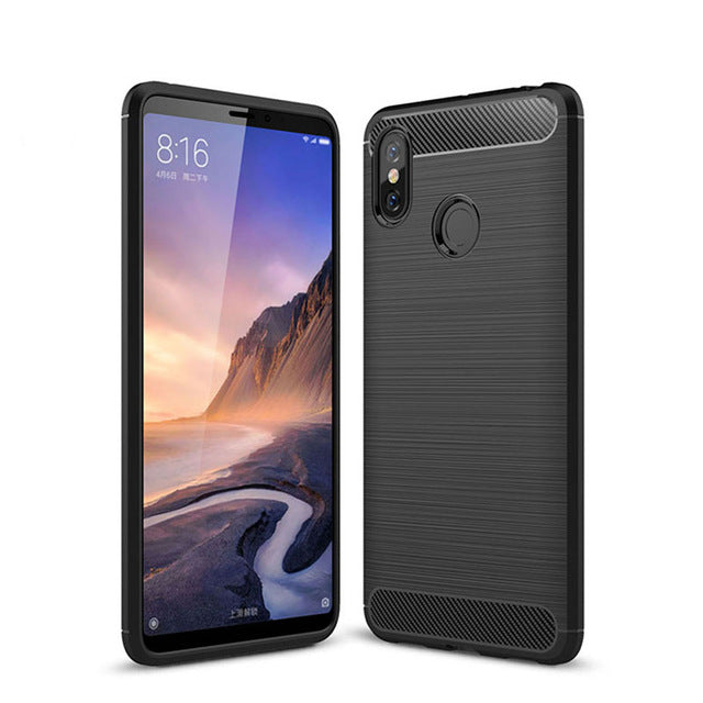 Xiaomi Mi Max 3 Case Carbon Fibre Black - YourGadget 