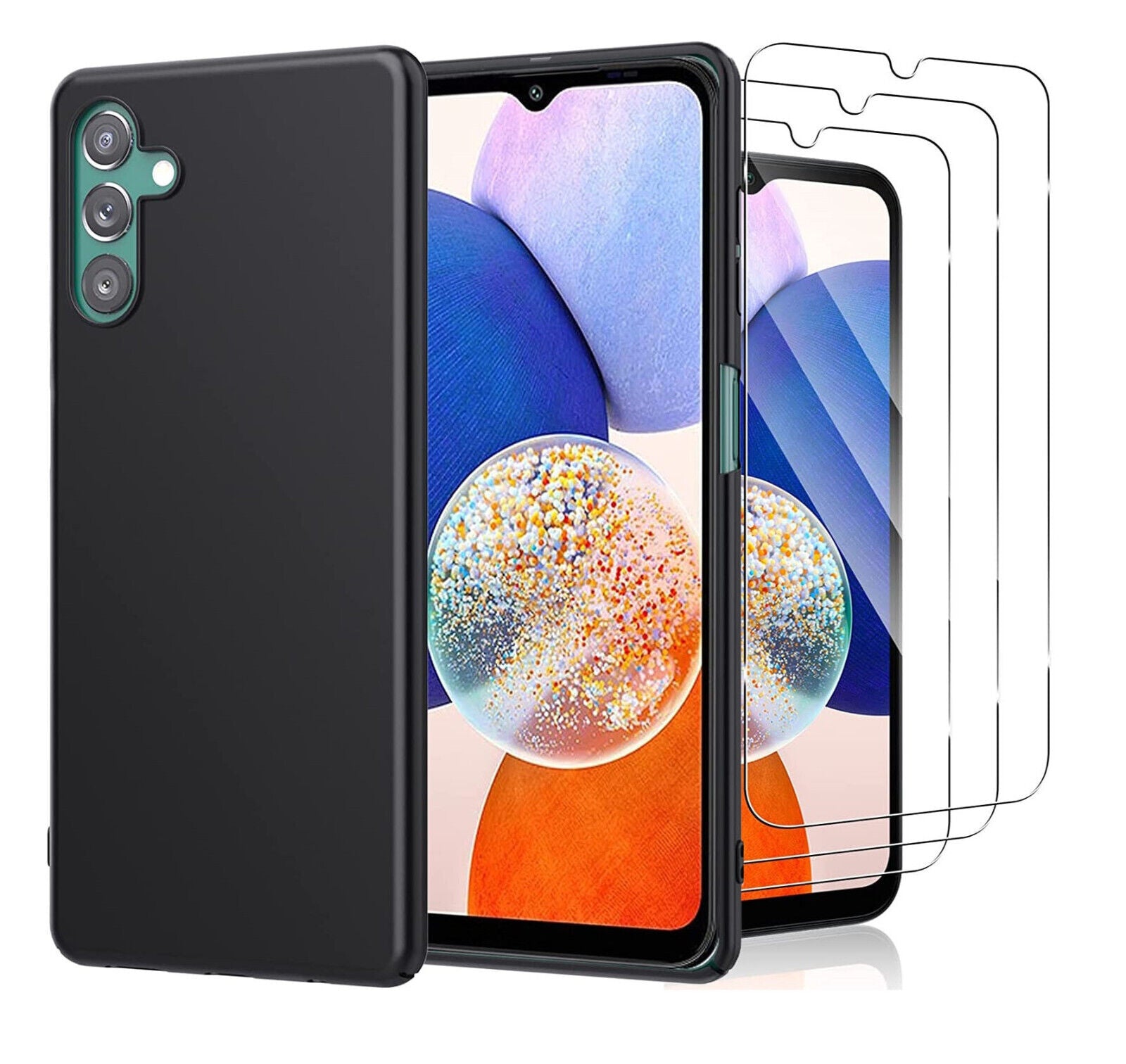 Samsung Galaxy A34 5G Case Black Gel Phone Cover And Screen Protector