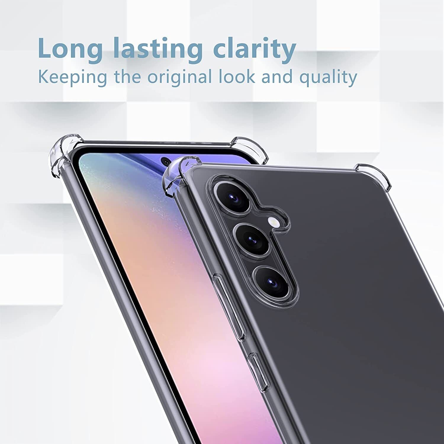 Samsung Galaxy A54 5G Case Clear Silicone Shockproof Gel Phone Cover