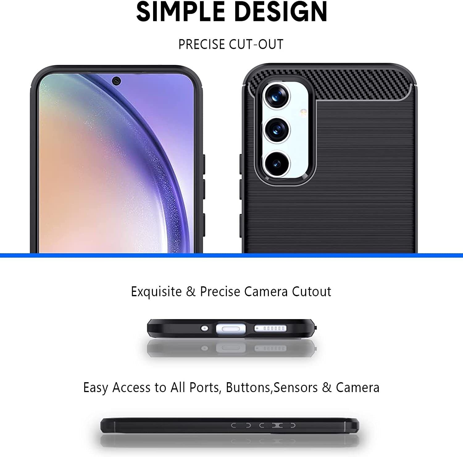 Samsung Galaxy A54 5G Case Carbon Fibre Phone Cover