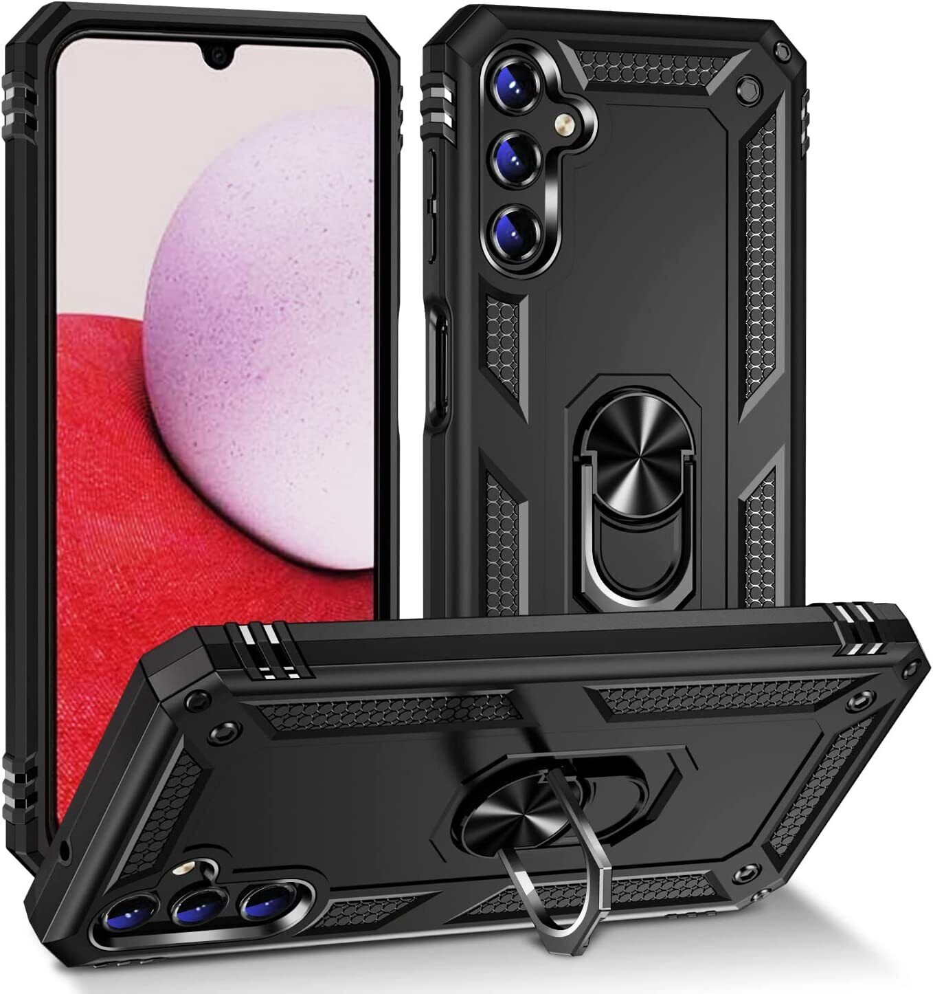 Samsung Galaxy A14 Case Kickstand Shockproof Ring Phone Cover