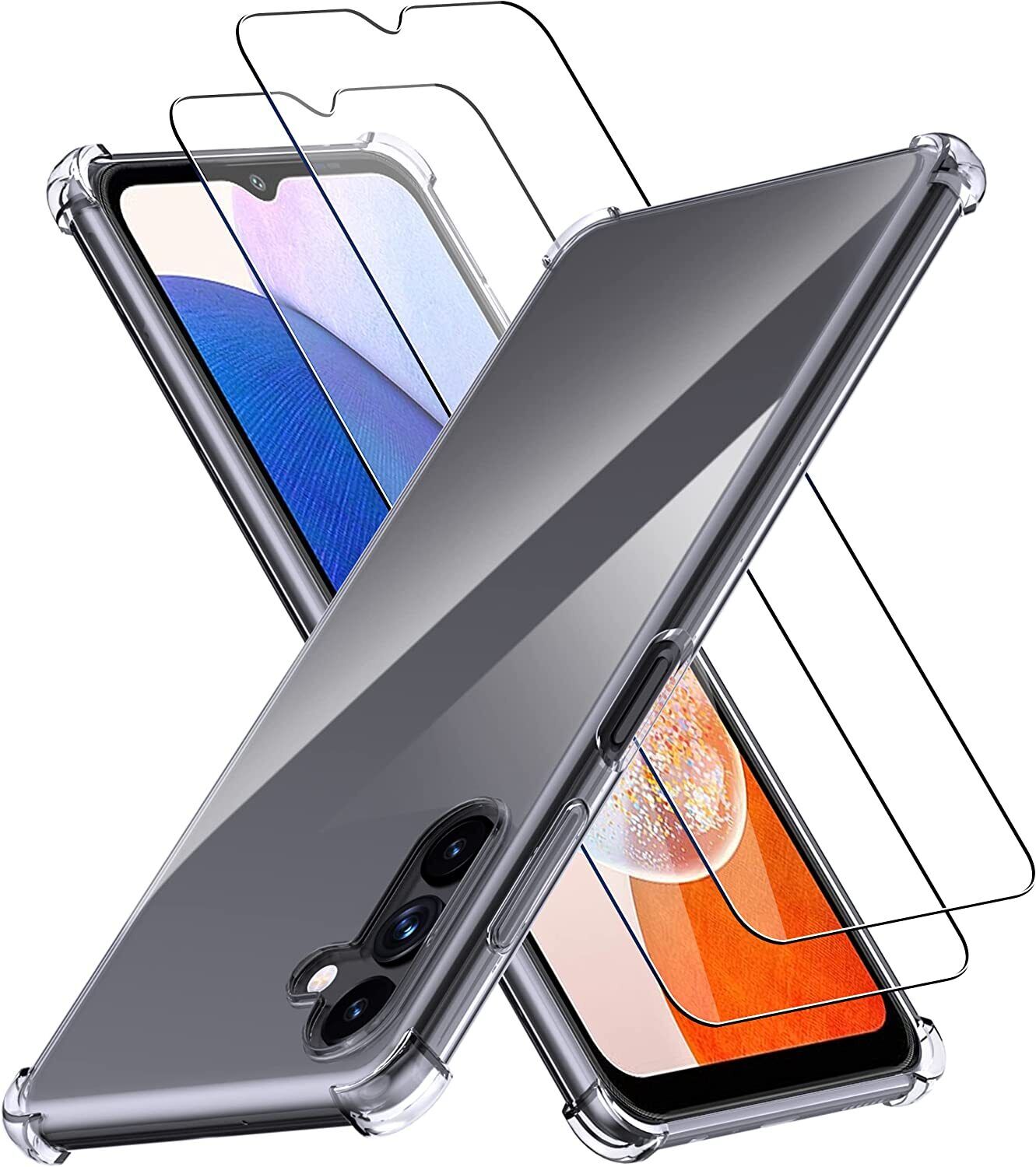 Samsung Galaxy A14 Case Clear Phone Cover & Screen Protector