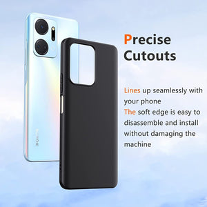 Honor X7a Case Matte Soft Black Gel Phone Cover