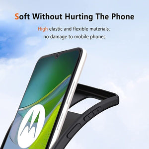 Motorola Moto E13 Case Black Gel Phone Cover And Screen Protector