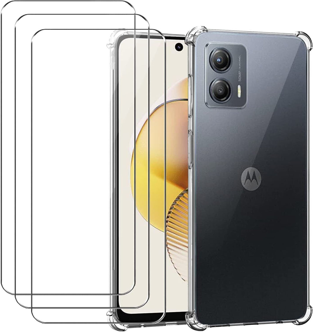 Motorola Moto G73 Case Clear Phone Cover & Screen Protector