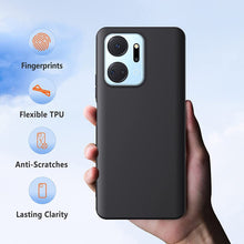 Honor X7a Case Matte Soft Black Gel Phone Cover