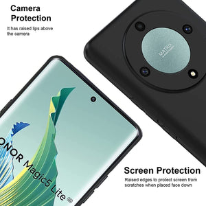 Honor Magic 5 Lite Case Matte Soft Black Gel Phone Cover