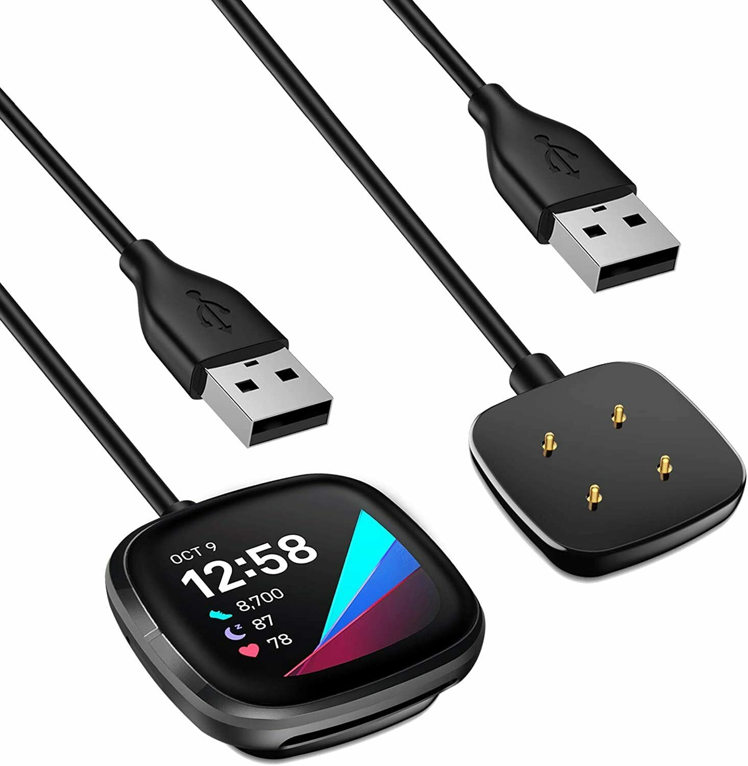 Fitbit Versa 3 / Sense Replacement USB Charging Cable Power Charger Dock