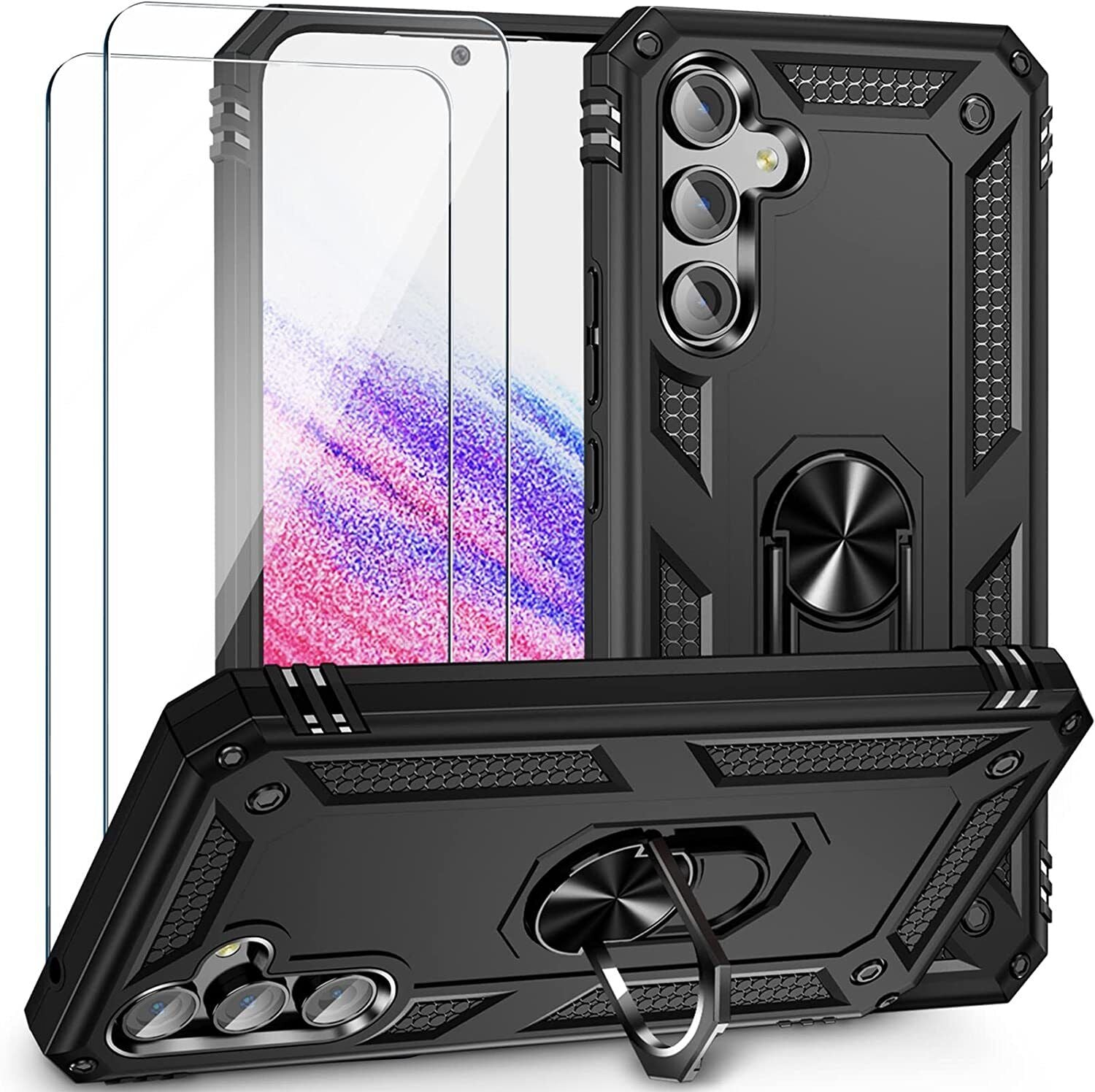Samsung Galaxy A54 5G Case Kickstand Ring Phone Cover & Screen Protector