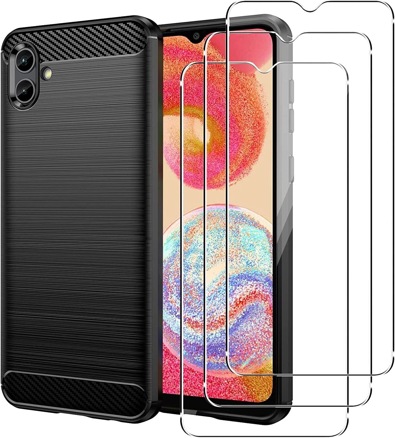 Samsung Galaxy A04 Case And Glass Screen Protector