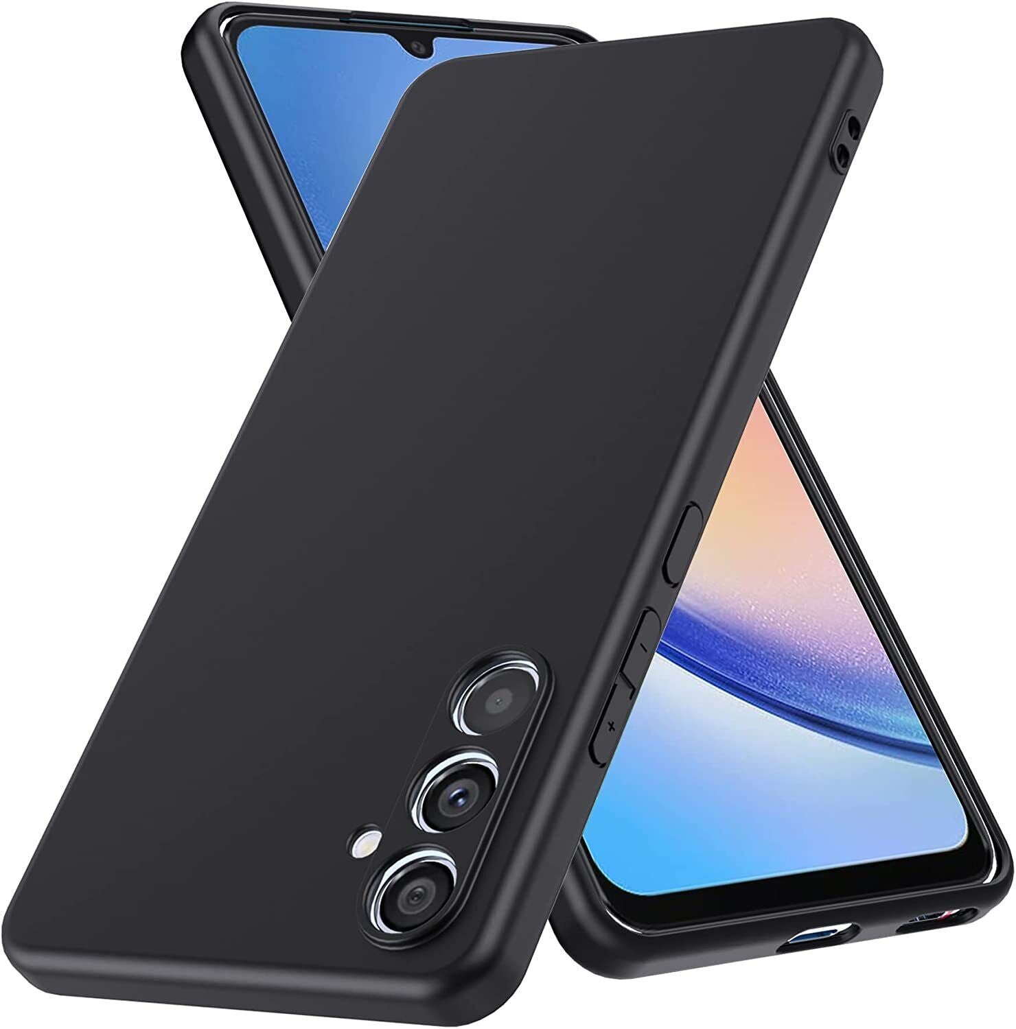 Samsung Galaxy A34 5G Case Black Gel Phone Cover And Screen Protector