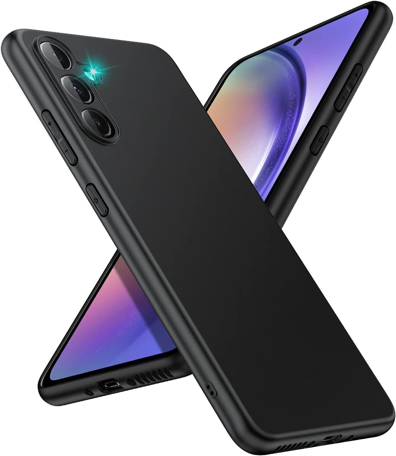 Samsung Galaxy A54 5G Case Black Gel Phone Cover And Screen Protector