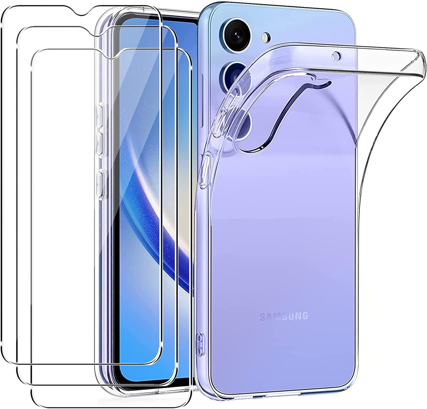 Samsung Galaxy A34 5G Case Clear Phone Cover & Screen Protector