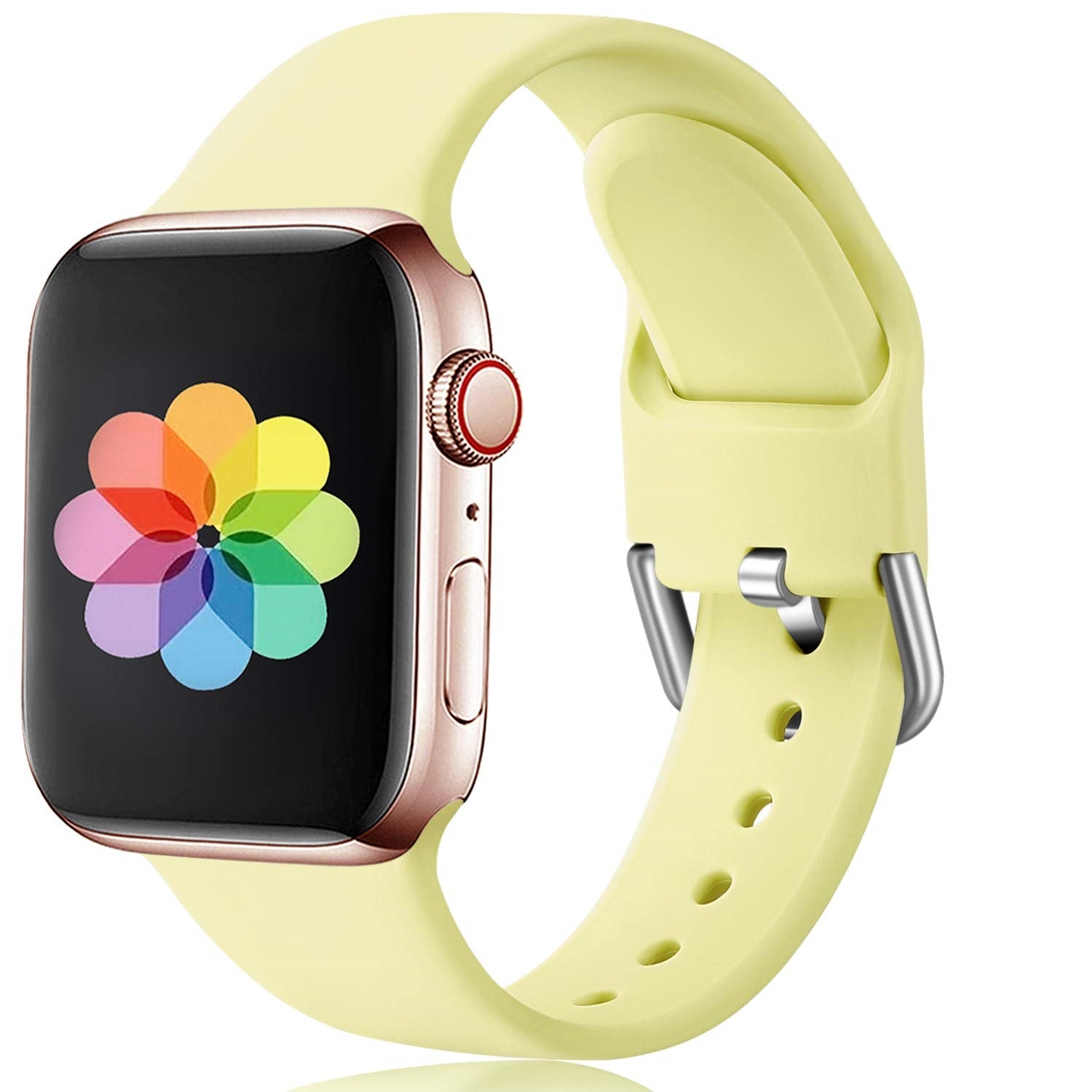 Pastel yellow apple watch band top